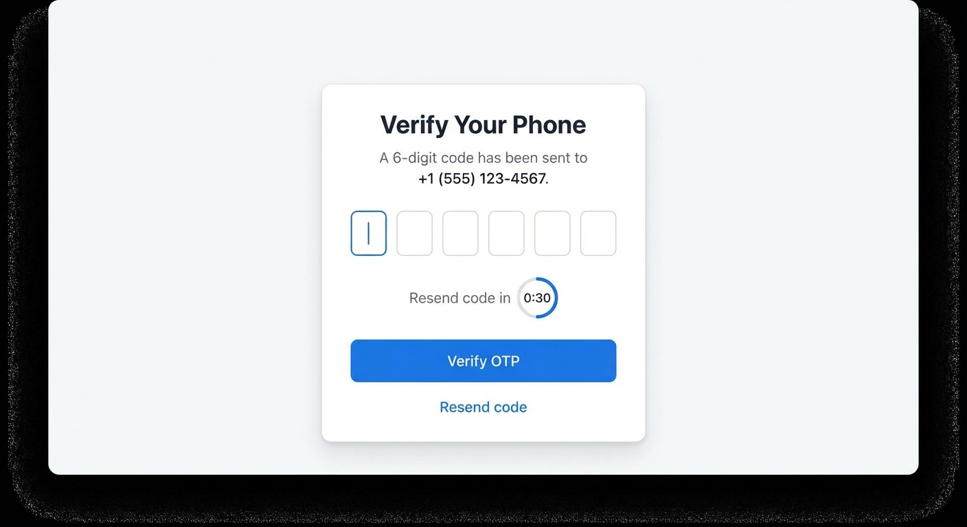 OTP verification screen