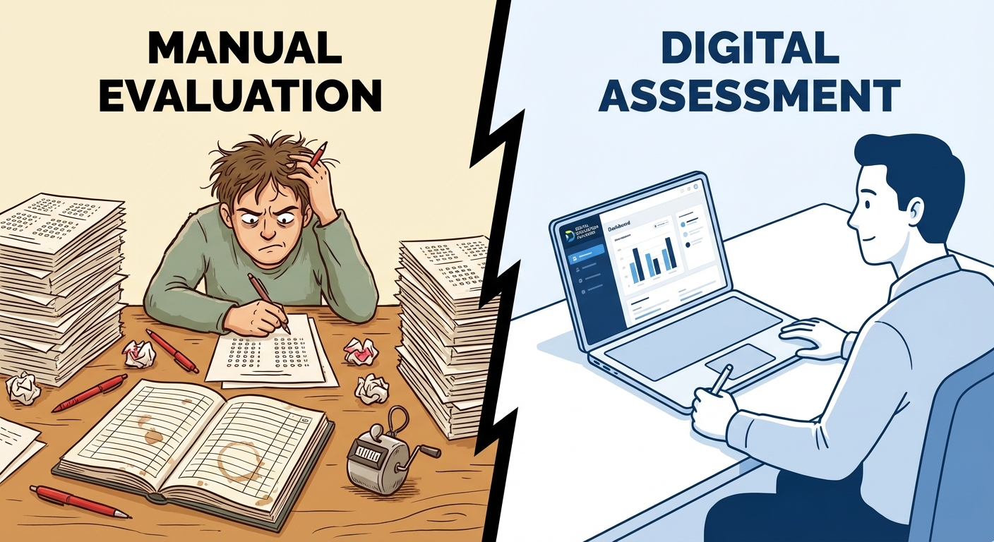 Paper evaluation vs digital evaluation